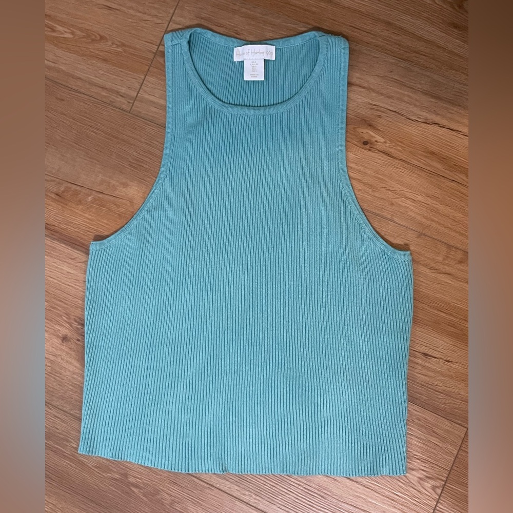 House of Harlow 1960 cropped racerback tank, L